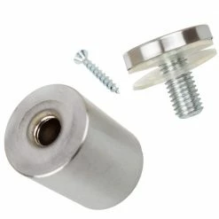 GlideRite 1-1/4 in. Dia x 1-1/2 in. L Stainless Steel Standoffs for Signs (4-Pack) -GlideRite Sales Store gliderite address plaques 4048 bss 4 4f 1000