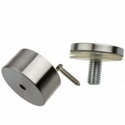 GlideRite 1-1/2 in. Dia x 3/4 in. L Stainless Steel Standoffs for Signs (4-Pack) -GlideRite Sales Store gliderite address plaques 4824 bss 4 4f 1000