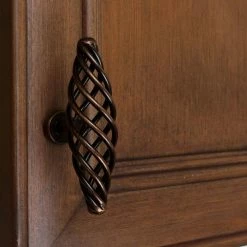 GlideRite 4 in. Dia Rustic Bronze Over-sized Oval Twisted Birdcage Cabinet Drawer Knobs (10-Pack) -GlideRite Sales Store gliderite cabinet knobs 3045 100 orb 10 fa 1000