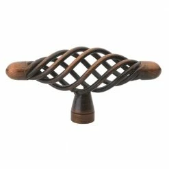 GlideRite 3 in. Long Rustic Bronze T-Handle Birdcage Cabinet Knobs (10-Pack)