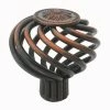 GlideRite 1-1/2 in. Dia Rustic Bronze Round Flower Birdcage Cabinet Knobs (10-Pack) -GlideRite Sales Store gliderite cabinet knobs 3072 f orb 10 64 1000