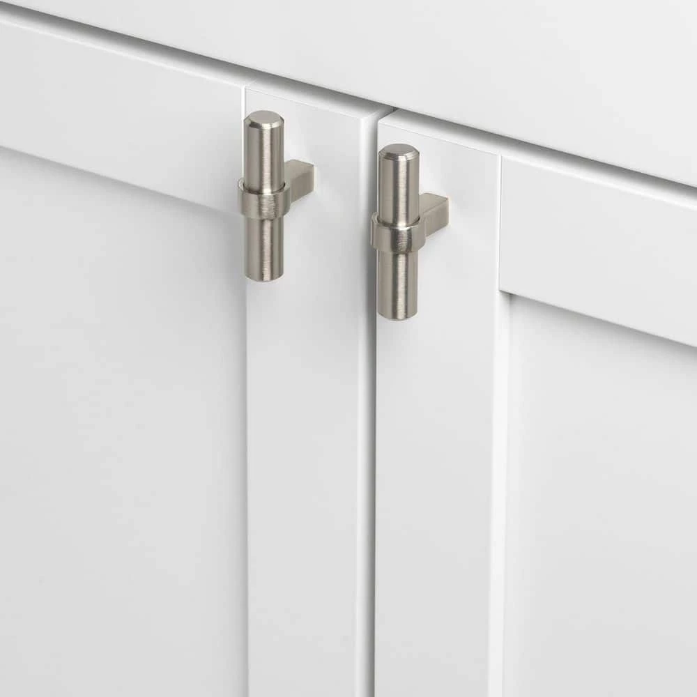 GlideRite 2-1/4 in. Solid Steel Euro Style Stainless Steel Finish T-Bar Cabinet Knobs (10-Pack) 5 GlideRite 2-1/4 in. Solid Steel Euro Style Stainless Steel Finish T-Bar Cabinet Knobs (10-Pack) - Image 3