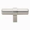 GlideRite 2-1/4 in. Solid Steel Euro Style Stainless Steel Finish T-Bar Cabinet Knobs (10-Pack) -GlideRite Sales Store gliderite cabinet knobs 4002 t ss 10 64 1000
