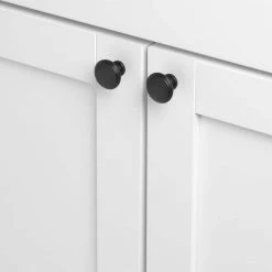 GlideRite 1-1/8 in. Dia Matte Black Round Ring Cabinet Knob (10-Pack) -GlideRite Sales Store gliderite cabinet knobs 5096 mb 10 4f 1000