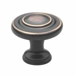 GlideRite Sales Store 33 GlideRite 1-1/4 in. Dia Oil Rubbed Bronze Classic Round Ring Cabinet Knob (10-Pack)