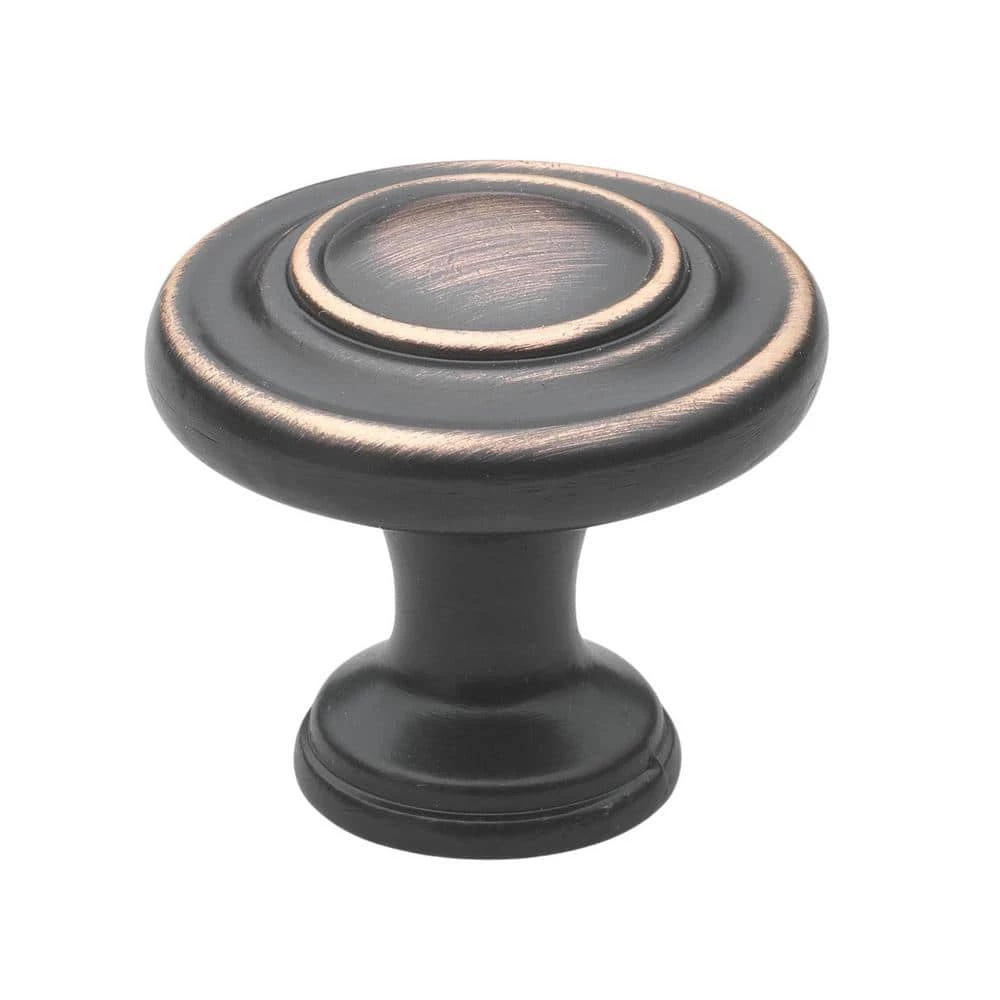 GlideRite 1-1/4 in. Dia Oil Rubbed Bronze Classic Round Ring Cabinet Knob (10-Pack) 2 GlideRite 1-1/4 in. Dia Oil Rubbed Bronze Classic Round Ring Cabinet Knob (10-Pack)