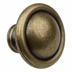 GlideRite 1-1/8 in. Dia Antique Brass Round Ring Cabinet Knob (10-Pack) -GlideRite Sales Store gliderite cabinet knobs 5583 ab 10 c3 1000
