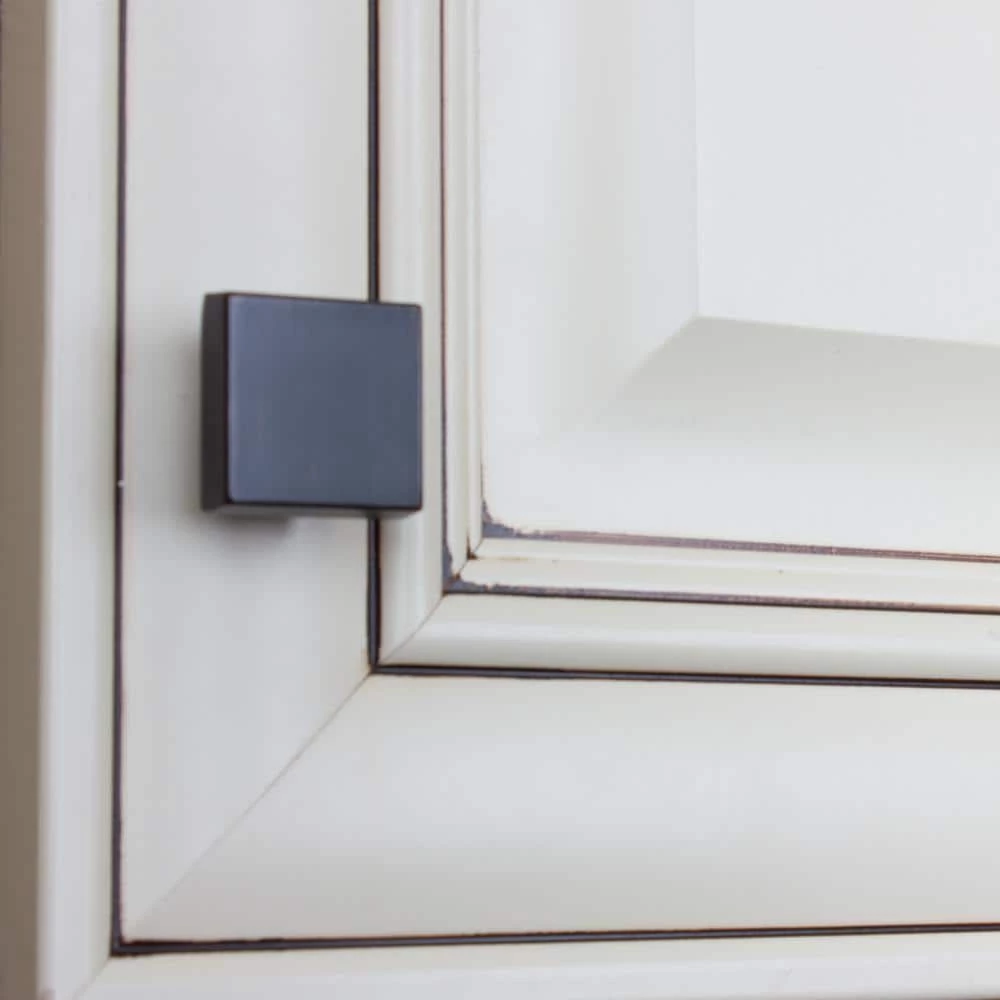 GlideRite 1-1/8 in. Oil Rubbed Bronze Modern Square Cabinet Knob (10-Pack) 6 GlideRite 1-1/8 in. Oil Rubbed Bronze Modern Square Cabinet Knob (10-Pack) - Image 4