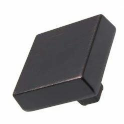 GlideRite 1-1/8 in. Oil Rubbed Bronze Modern Square Cabinet Knob (10-Pack)