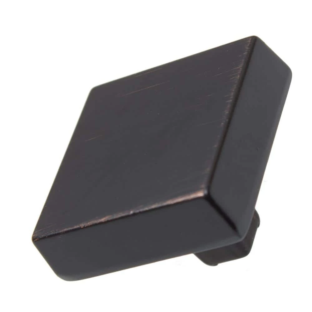 GlideRite 1-1/8 in. Oil Rubbed Bronze Modern Square Cabinet Knob (10-Pack) 3 GlideRite 1-1/8 in. Oil Rubbed Bronze Modern Square Cabinet Knob (10-Pack)