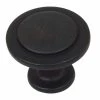 GlideRite 1-1/4 in. Dia Oil Rubbed Bronze Classic Round Ring Cabinet Knobs (10-Pack)