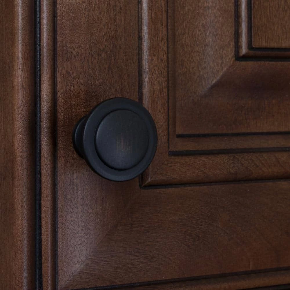 GlideRite 1-1/4 in. Dia Oil Rubbed Bronze Classic Round Ring Cabinet Knobs (10-Pack) 6 GlideRite 1-1/4 in. Dia Oil Rubbed Bronze Classic Round Ring Cabinet Knobs (10-Pack) - Image 4