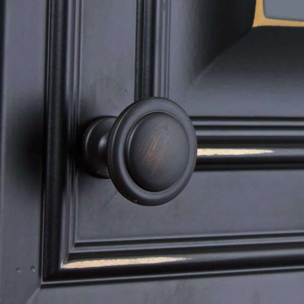 GlideRite 1-1/4 in. Dia Oil Rubbed Bronze Classic Round Ring Cabinet Knobs (10-Pack) 4 GlideRite 1-1/4 in. Dia Oil Rubbed Bronze Classic Round Ring Cabinet Knobs (10-Pack) - Image 2