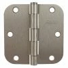 GlideRite 3-1/2 in. Satin Nickel Steel Door Hinge 5/8 in. Corner Radius with Screws (12-Pack) -GlideRite Sales Store gliderite door hinges 3558 sn 12 64 1000