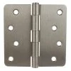 GlideRite 4 in. Satin Nickel Steel Door Hinge 1/4 in. Corner Radius with Screws (12-Pack) -GlideRite Sales Store gliderite door hinges 4014 sn 12 64 1000