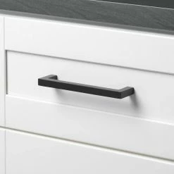 GlideRite 5 in. Matte Black Solid Square Slim Cabinet Drawer Bar Pulls (10-Pack) -GlideRite Sales Store gliderite drawer pulls 21683 128 mb 10 4f 1000