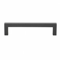 GlideRite 5 in. Matte Black Solid Square Slim Cabinet Drawer Bar Pulls (10-Pack)