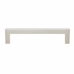 GlideRite 5 in. Center-to-Center Solid Square Slim Satin Nickel Cabinet Bar Pull (10-Pack)