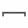 GlideRite 6-1/4 in. Matte Black Solid Square Slim Cabinet Drawer Bar Pulls (10-Pack)