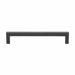 GlideRite 6-1/4 in. Matte Black Solid Square Slim Cabinet Drawer Bar Pulls (10-Pack)