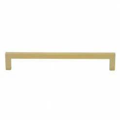 GlideRite 7-9/16 in. Brass Gold Solid Square Slim Cabinet Bar Pulls (10-Pack)