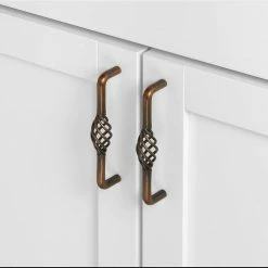 GlideRite 5 in. Center-to-Center Rustic Bronze Birdcage Cabinet Pulls (10-Pack) -GlideRite Sales Store gliderite drawer pulls 3023 orb 10 4f 1000