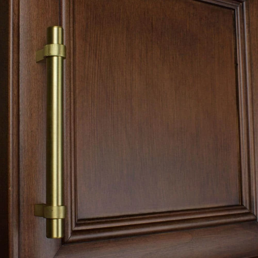 GlideRite 5 in. Solid Satin Gold Euro Style Cabinet Drawer Bar Center-to-Center Pulls (10-Pack) 7 GlideRite 5 in. Solid Satin Gold Euro Style Cabinet Drawer Bar Center-to-Center Pulls (10-Pack) - Image 5