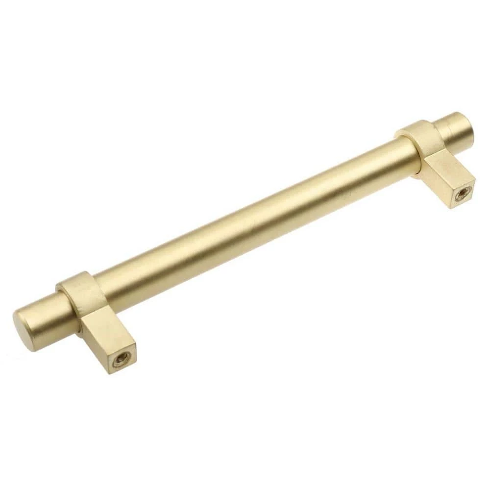 GlideRite 5 in. Solid Satin Gold Euro Style Cabinet Drawer Bar Center-to-Center Pulls (10-Pack) 4 GlideRite 5 in. Solid Satin Gold Euro Style Cabinet Drawer Bar Center-to-Center Pulls (10-Pack) - Image 2