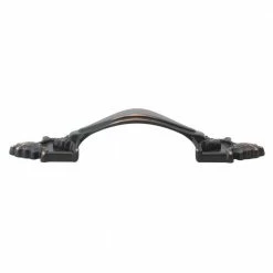 GlideRite 3-1/2 in. Center-to-Center Oil Rubbed Bronze Deco Cabinet Pull (10-Pack)