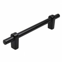 GlideRite 4-1/4 in. Center-to-Center Matte Black Solid Euro T-Bar Handle Drawer Pull (10-Pack)
