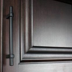 GlideRite 4-1/4 in. Center-to-Center Matte Black Solid Euro T-Bar Handle Drawer Pull (10-Pack) -GlideRite Sales Store gliderite drawer pulls 4148 s mb 10 a0 1000