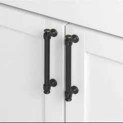 GlideRite 5 in. Center-to-Center Oil Rubbed Bronze Modern Solid Steel Euro Cabinet Bar Pull (10-Pack) -GlideRite Sales Store gliderite drawer pulls 4361 128 orb 10 4f 1000