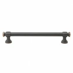 GlideRite 6-1/4 in. Center-to-Center Oil Rubbed Bronze Modern Solid Steel Euro Cabinet Bar Pull (10-Pack)