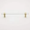GlideRite 6-1/4 in. Center-to-Center Clear Acrylic Cabinet Drawer Pull with Satin Gold Bases (10-Pack) -GlideRite Sales Store gliderite drawer pulls 4718 160 sg 10 64 1000