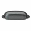 GlideRite 3-1/2 in. Matte Black Classic Bin Cup Handle Drawer Pulls (10-Pack)