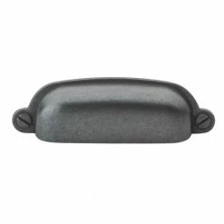 GlideRite 3-1/2 in. Matte Black Classic Bin Cup Handle Drawer Pulls (10-Pack)