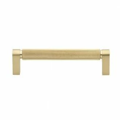 GlideRite 5 in. Screw Spacing Satin Gold Solid Knurled Cabinet Drawer Bar Pulls (10-Pack)