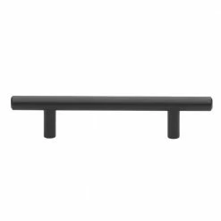 GlideRite 3-3/4 in. Matte Black Solid Cabinet Handle Drawer Bar Pulls (10-Pack)