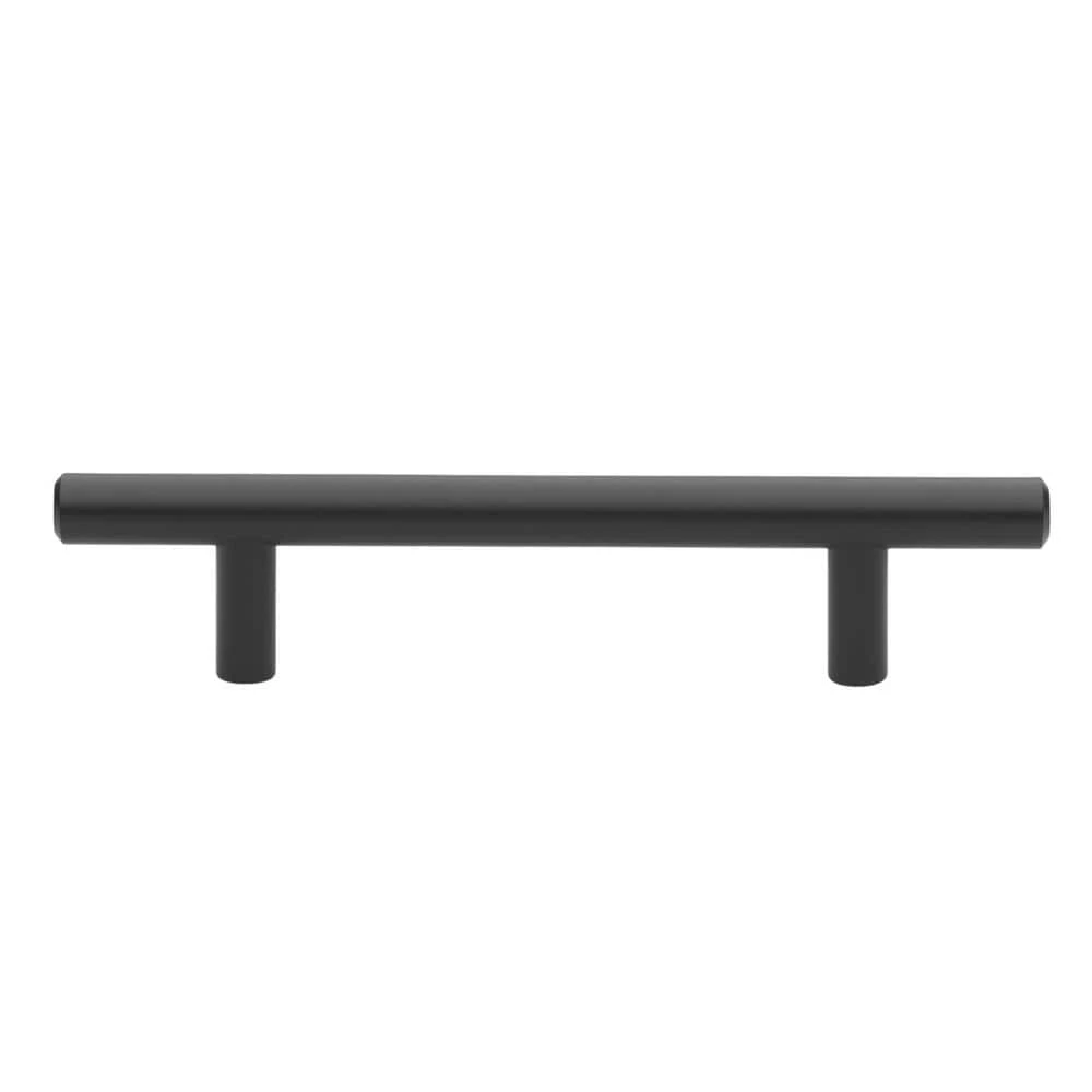 GlideRite 3-3/4 in. Matte Black Solid Cabinet Handle Drawer Bar Pulls (10-Pack) 3 GlideRite 3-3/4 in. Matte Black Solid Cabinet Handle Drawer Bar Pulls (10-Pack)
