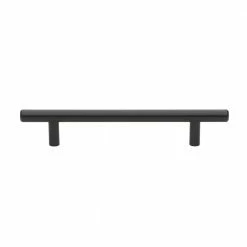 GlideRite 5 in. Matte Black Solid Cabinet Handle Drawer Bar Pulls (10-Pack)
