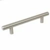 GlideRite 5 in. Thick Solid 7-3/8 in. Center-to-Center Long Stainless Steel Finish Bar Handle Pull (10-Pack)