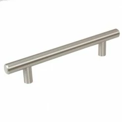 GlideRite 5 in. Thick Solid 7-3/8 in. Center-to-Center Long Stainless Steel Finish Bar Handle Pull (10-Pack)