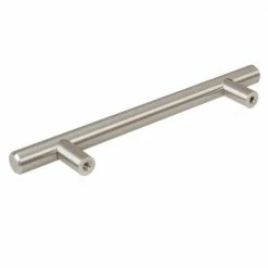 GlideRite 5 in. Thick Solid 7-3/8 in. Center-to-Center Long Stainless Steel Finish Bar Handle Pull (10-Pack) -GlideRite Sales Store gliderite drawer pulls 7007 128 ss 10 c3 1000