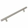 GlideRite 7 in. Thick Solid 10 in. Center-to-Center Long Stainless Steel Finish Bar Handle Pull (10-Pack)
