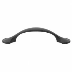 GlideRite 3 in. Center-to-Center Matte Black Arch Shovel Edge Cabinet Pulls (10-Pack)