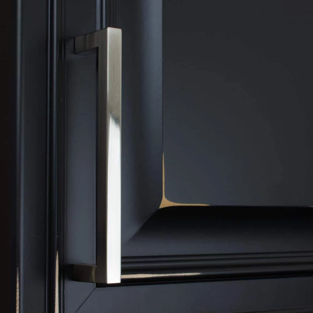 GlideRite 5 in. Center-to-Center Satin Nickel Solid Square Cabinet Bar Drawer Pulls (10-Pack) 5 GlideRite 5 in. Center-to-Center Satin Nickel Solid Square Cabinet Bar Drawer Pulls (10-Pack) - Image 3