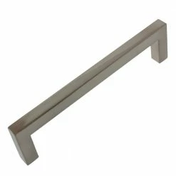GlideRite 5 in. Center-to-Center Satin Nickel Solid Square Cabinet Bar Drawer Pulls (10-Pack)