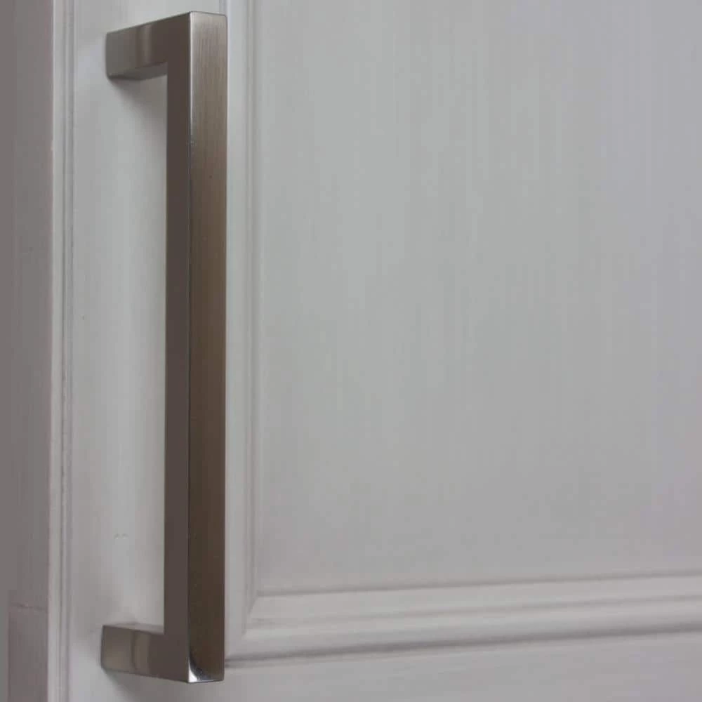 GlideRite 5 in. Center-to-Center Satin Nickel Solid Square Cabinet Bar Drawer Pulls (10-Pack) 6 GlideRite 5 in. Center-to-Center Satin Nickel Solid Square Cabinet Bar Drawer Pulls (10-Pack) - Image 4