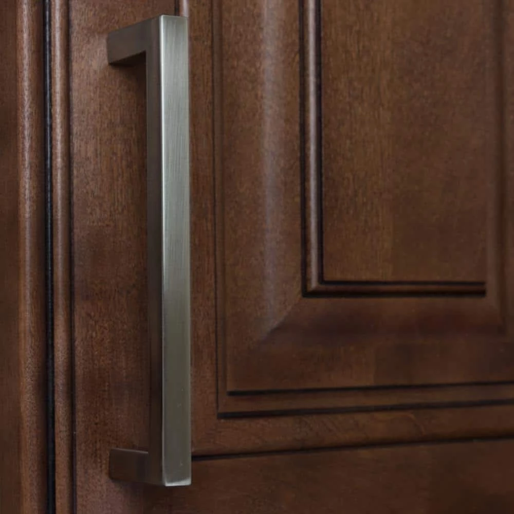 GlideRite 5 in. Center-to-Center Satin Nickel Solid Square Cabinet Bar Drawer Pulls (10-Pack) 4 GlideRite 5 in. Center-to-Center Satin Nickel Solid Square Cabinet Bar Drawer Pulls (10-Pack) - Image 2