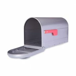 Architectural Mailboxes Mapleton Graphite, Large, Steel, Post Mount Mailbox -GlideRite Sales Store grays architectural mailboxes post mount mailboxes 7900 2gr r 10 1f 1000